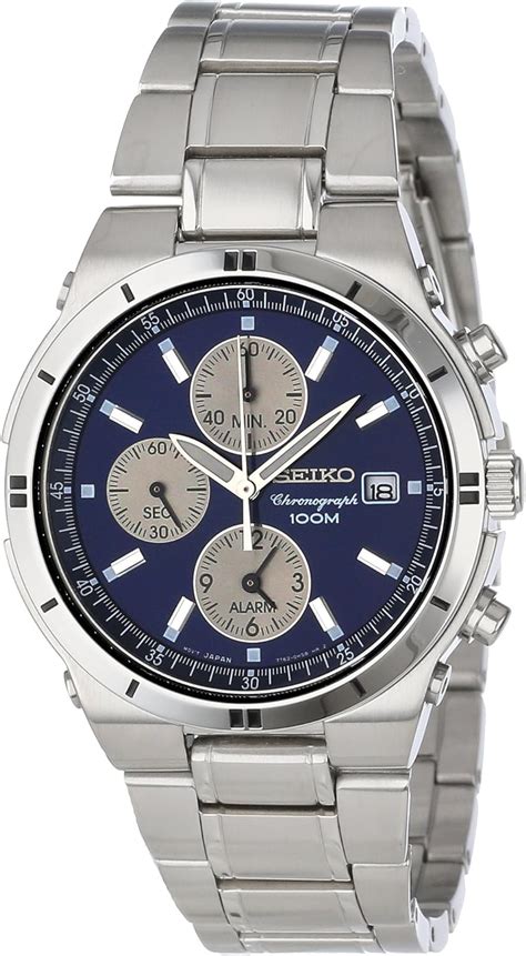 Seiko Men's SNA695 Alarm Chronograph Silver.